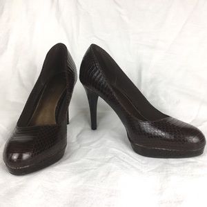 Christian Siriano Snakeskin-esque Platform Pumps 8